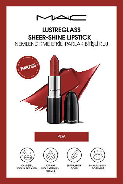 M.A.C Lustreglass Sheer-Shine Lipstick - Nemlendirme Etkili Parlak Bitişli Ru...