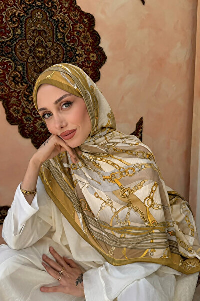 İmajButik Camel Desenli İpek Şal