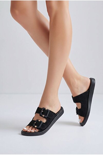 Alphus Vollex Double Buckle Women's Flat Comfortable Slippers