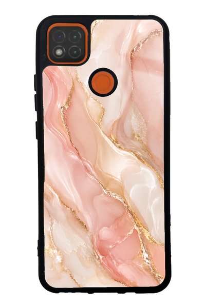 Spoyi حافظة هاتف Xiaomi Redmi 9C بتصميم رخامي ذهبي لامع