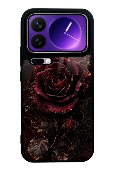 Spoyi حافظة هاتف Xiaomi 17 Pro Max بتصميم ميدنايت فيلفيت روز لامعة