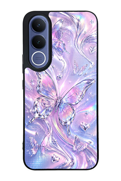 Spoyi Vivo V70 FE Iridescent Dream Butterfly Tasarımlı Glossy Telefon Kılıfı