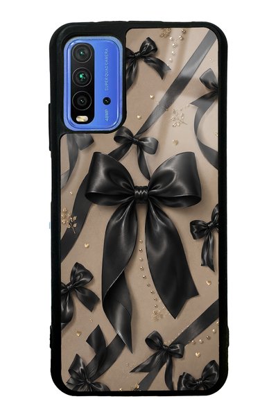 Spoyi Xiaomi Redmi 9t Midnight Bow Design Glossy Phone Case