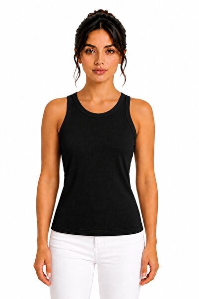 Weweus Black Viscose Soft Textured Athlete Body T-Shirt 2108