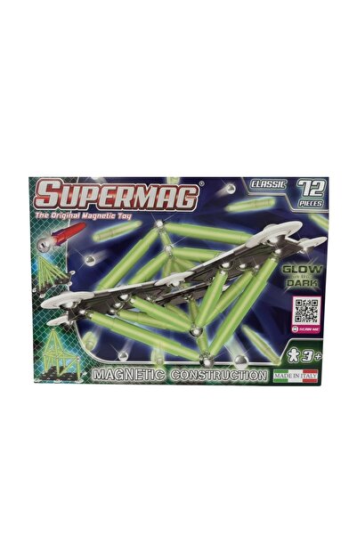 TUFY TOYS Supermag 72 Pieces Phosphorescent Magnetic Building Toy - Stem Magn...