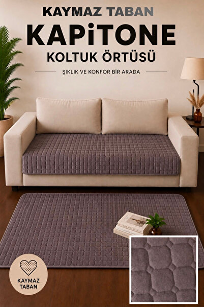 vivamia Square Patterned One-Piece Non-Slip Base Quilted Sofa Cover Sofa Bed ...
