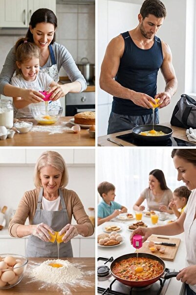 Buffer ® El Batmadan Pratik Yumurta Kırıcı – Tek Hamlede Kolay Yumurta Kırma Aparatı ve Mutfak Yardım