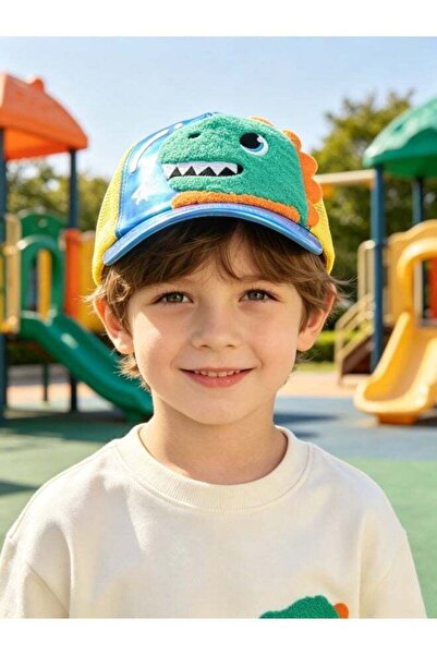 Five Dream House Kids Dinosaur Iridescent Baseball Cap 6-12 Years Old UV Prot...