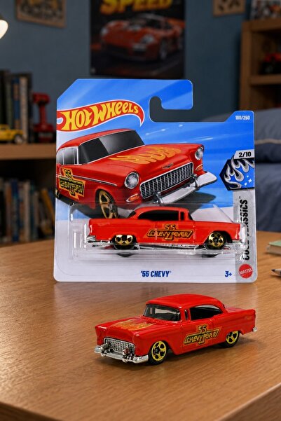 HOT WHEELS '55 Chevy - Classic Series Metal Toy Car
