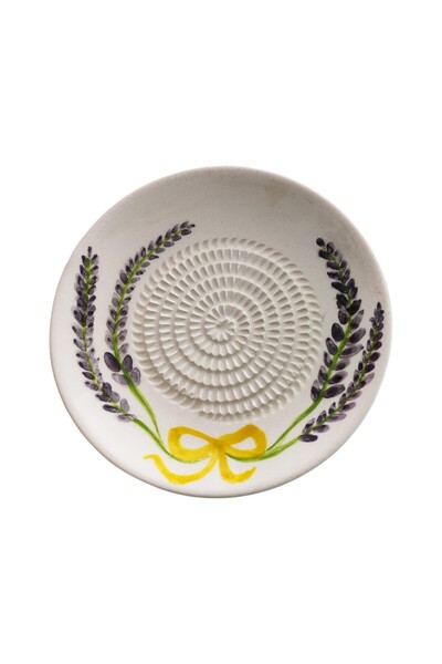 Zeem Handmade Ceramic El Yapımı Lavanta Desenli Sarımsak Ve Zencefil Rendesi ...