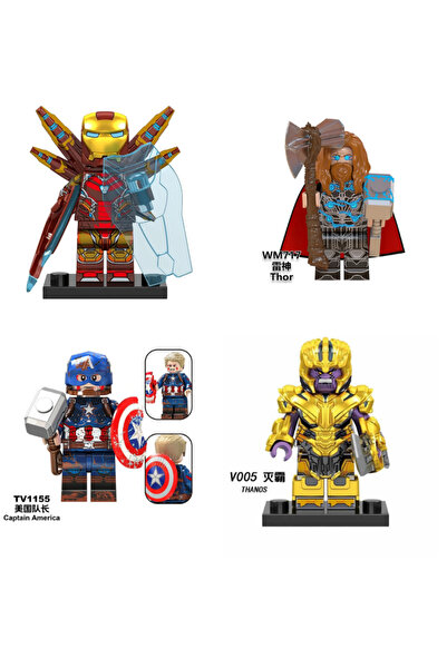 yamanS Iron Man Thanos Captan America Thor End Game Set Figür Yapı Blok Oyunc...