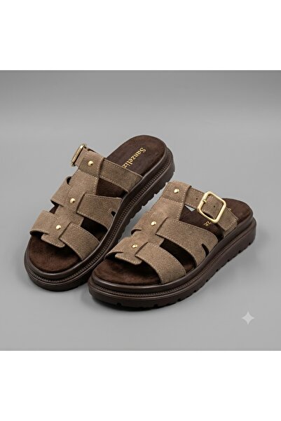 KİNDEP (Shanzeli) Open Toe Casual Women's Slippers Vison