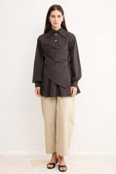 Ahel Tasarım Ahel- Aura Asymmetric Shirt -