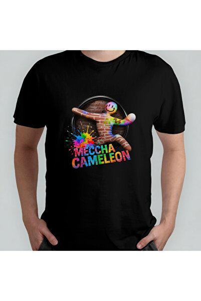 Pixxa Meccha Chameleon Unisex 100% Cotton Crew Neck T-Shirt Model 1