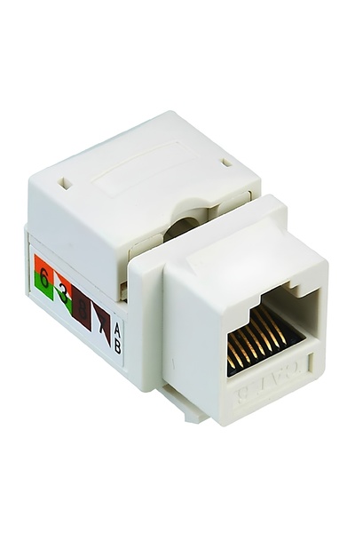 MN6 Mn90D Cat6 Utp Rj45 90 °   Keystone Jack 8P8C Chassis Ethernet Network So...