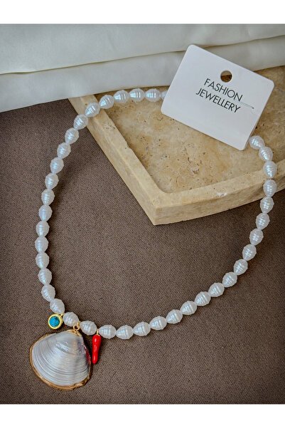 Generic Brand Zr Model Sea Shell & Pepper Trend Necklace