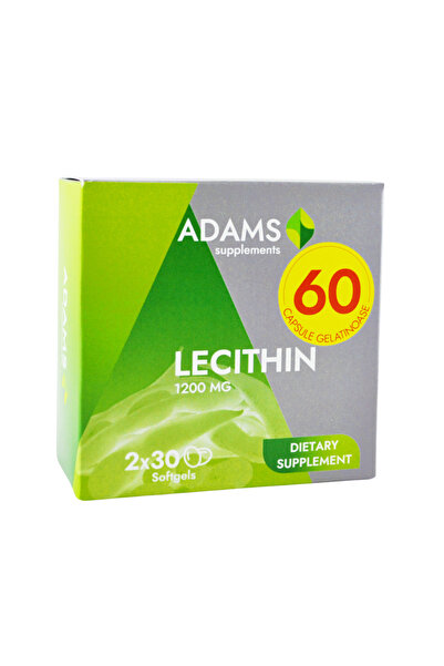Adams Supplements Lecitina 1200mg 60cps moi (30cps+30cps)