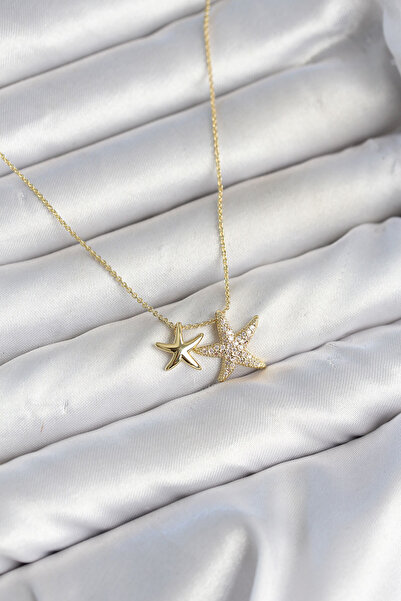 OGHAMAY Brass Gold Color Minimal Star Model Women's Necklace