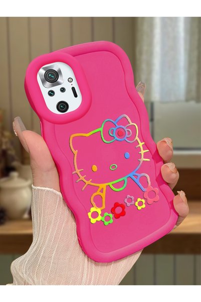Hontinga Redmi Note 10 Pro Compatible Case Camera Protector Red Silicone Coup...