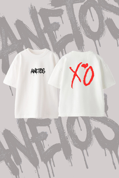 Anetos The Weeknd XO_2 Σχεδιαστικό μπλουζάκι με στάμπα στην πλάτη, βαμβακερό ...