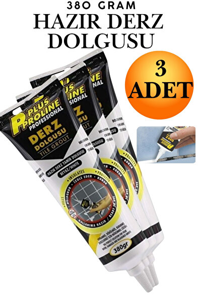 KAYRA LEATHER CRAFT 3 Adet 380 Gr Beyaz Fayans Derz Dolgu Beyazlatıcı Onarıcı...