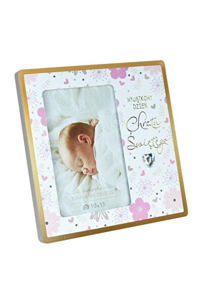 KUKARTKA Rama foto Moments RM-061 pentru botez (fetita), cu decoratiuni flora...