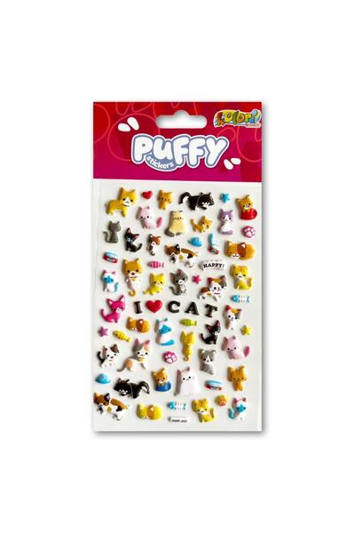 Penmate Autocolante puffy (stickere) I Love Cat, 3D, autoadezive, multicolor,...