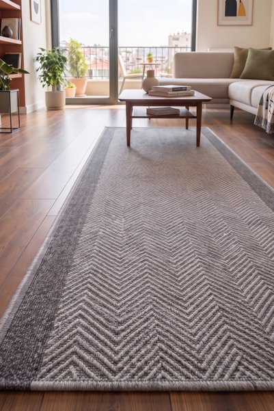 Anatolian Carpet Store Sisal Dokuma Hav Vermez, Leke Tutmaz, Robot Süpürgeye Uygun Modern Antrasit Halı