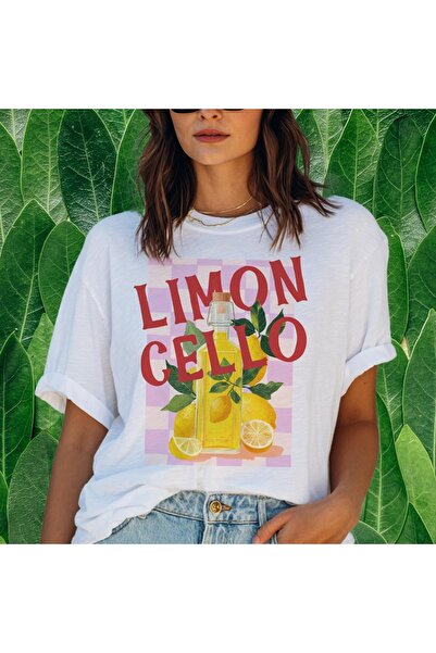 Grafftee Clothing تي شيرت ليمونتشيلو إيطالي مطبوع للجنسين مقاس كبير