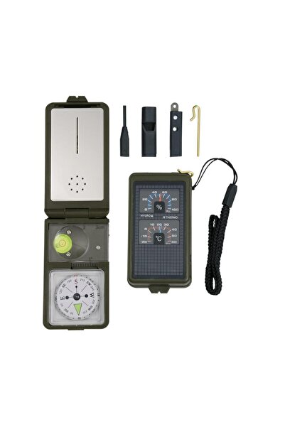 Albainox Πυξίδα Outdoor Με Θερμόμετρο Υγρασιόμετρο Και Εξαρτήματα Επιβίωσης 3...