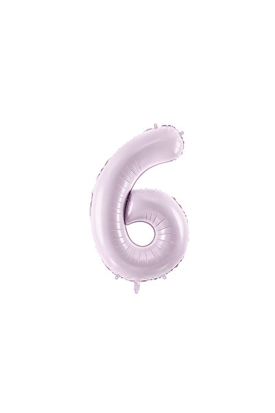 Partydeco Balon folie cifra 6 mov pastel 72cm