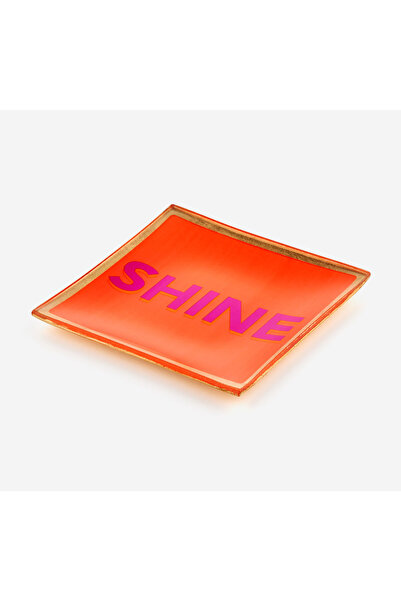 GIFT COMPANY Placă decorativă Orange Glass Shine 10X0,8X10 Cm