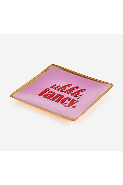 GIFT COMPANY Placă decorativă elegantă din sticlă roșie Uhhh 10X0,8X10 Cm