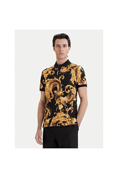 VERSACE JEANS COUTURE Ανδρικό Πόλο 80GAG6S0 JS549 Μαύρο