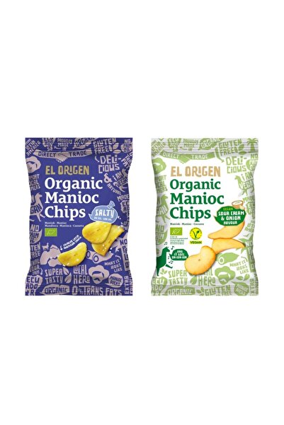 ORİGEN Bio El Chips Package – Cassava with sea salt 60g + Cassava with vegan ...