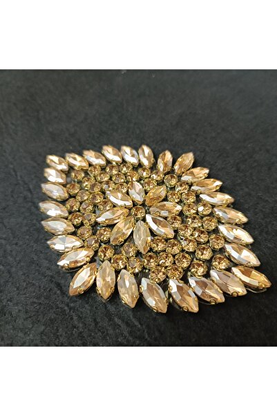 Leylak Store Ütüyle Yapışan Parlak Taşlı Aplik Gold