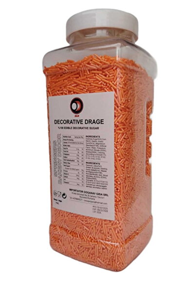 DGN Vermicelli decorativi de zahăr portocalii 750g