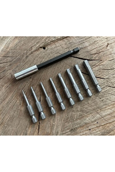 Rico MIKNATISLI ALYAN SETİ 10CM BİTS UZATMA ALYAN UÇ TAKIMI 1,5MM 9PCS MATKAP...