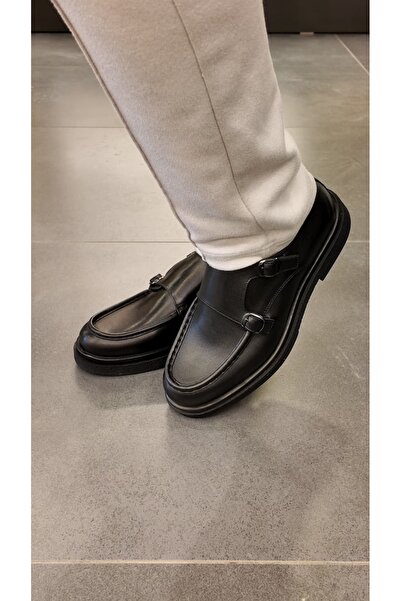 msport premium 4823 Men's Double Buckle Genuine Leather Shoes
