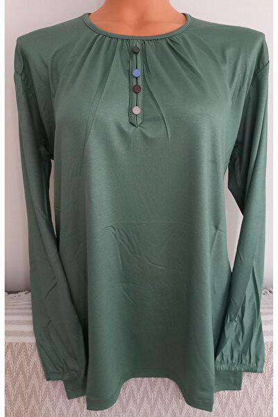 Anne Er Clothing Summer Combed Cotton Blouse Long-Sleeve O-Neck Elastic Cuff ...