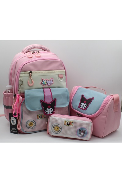 Bevitton 495 Waterproof Fabric Girls' Primary School Bag Patterned 3-Piece Se...