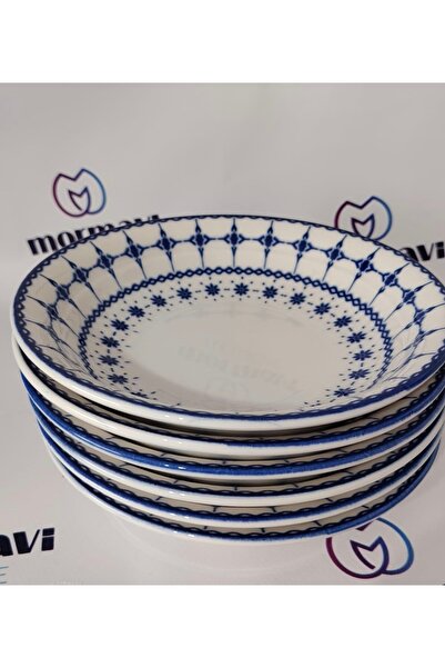 Güral Porcelain Oya 12 Pieces 19 cm (Large) Deep Plate