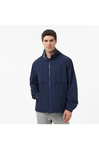 Nautica Erkek Lacivert Regular Fit Dik Yaka Çift Taraflı Su İtici Mont