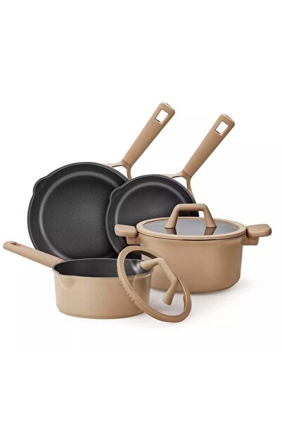 CAROTE 9-Piece Nonstick Cookware Set, PFOA-Free Healthy Cooking, Saucepan, Sk...