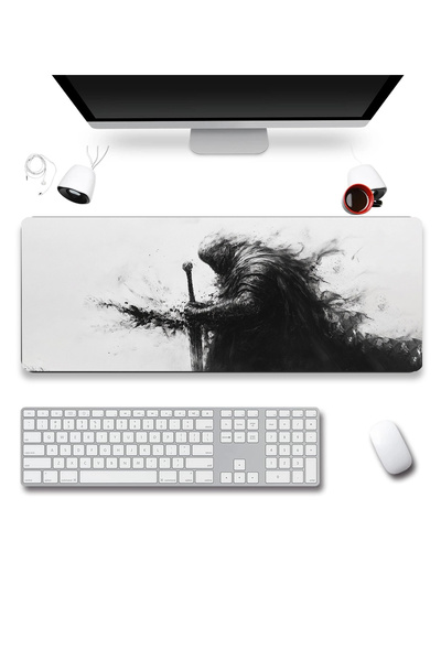 SonicTouch Keyboard Mousepad 32X70Cm Black Guard Seamless Smooth Liquid-Proof...