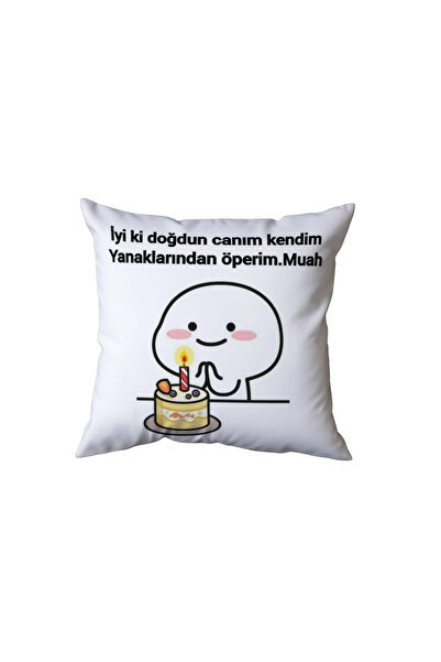 Beramussa Happy Birthday, My Dear Self Pillow, Funny Gift