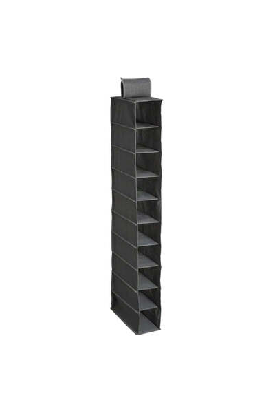 China Hanging Shoe Organizer 10 Compartment - Dark Grey
