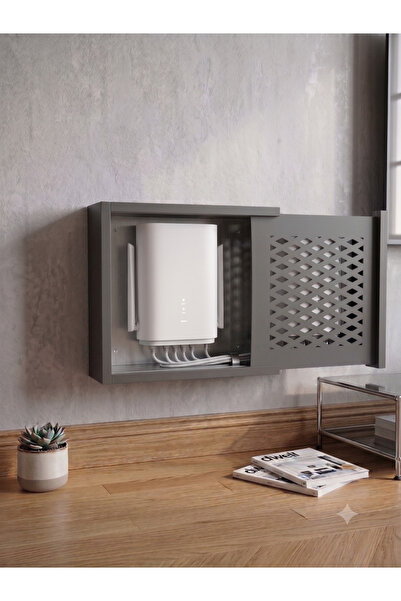 AA AHŞAP Modem Wifi Duvar Düzenleyici Modem Kutusu Elektrik Pano Çok Amaçlı K...