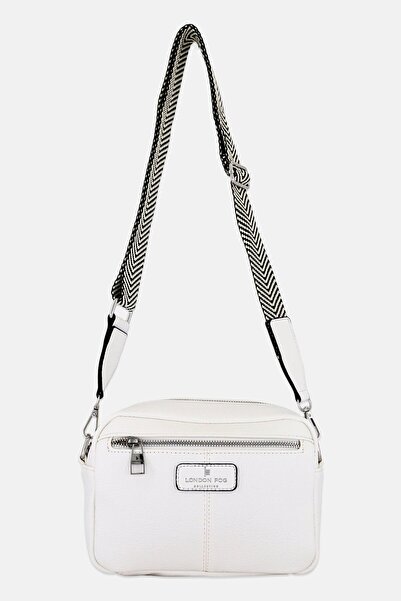 London Fog Women Brand Logo Jane Camera Cross Body Bag, White