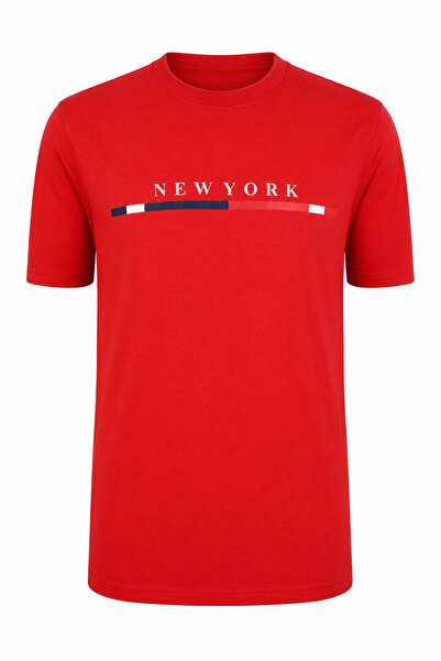 trender New York Print Supreme crvena muška majica 226-17